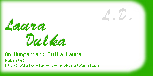 laura dulka business card